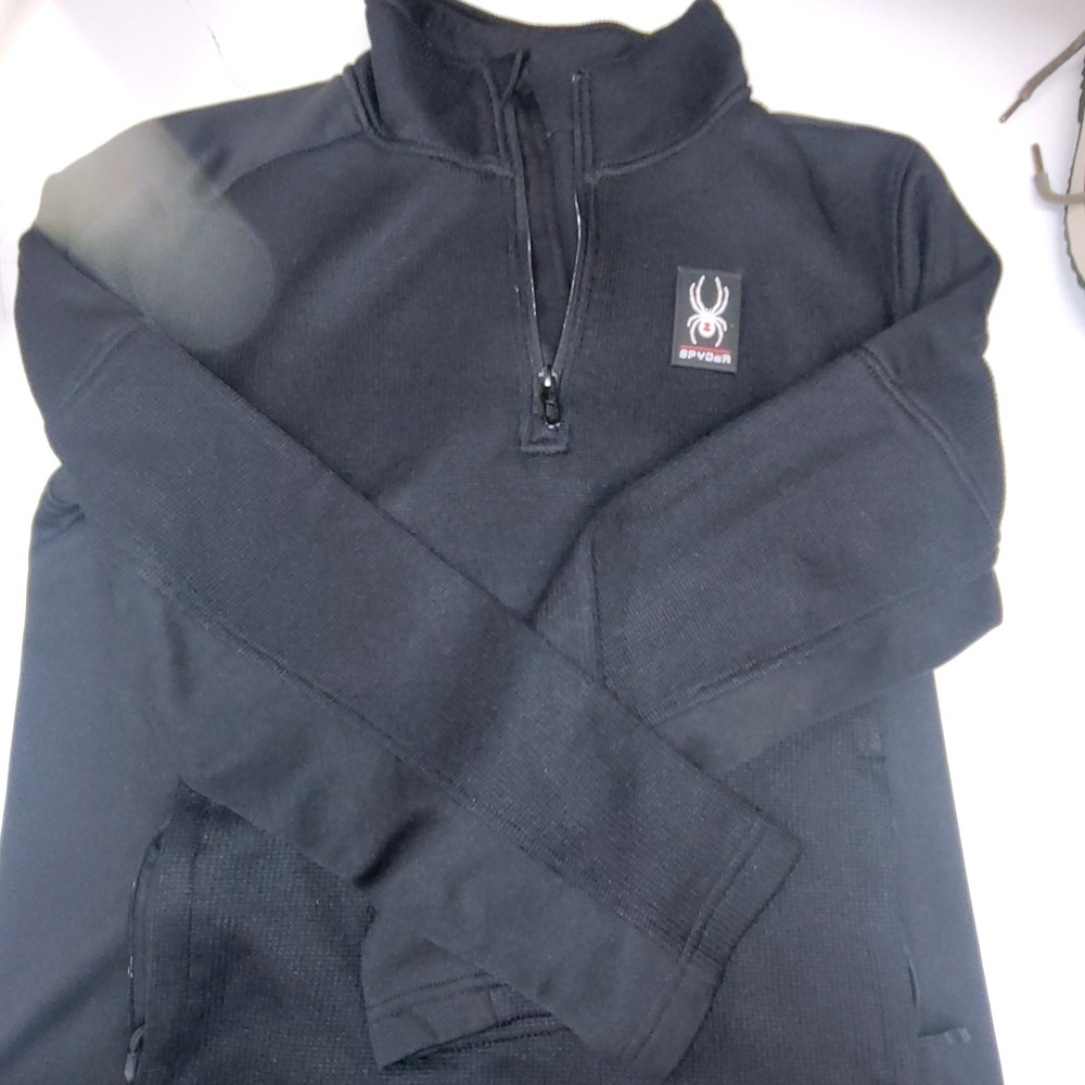 Spyder Men's Black‎ Pullover Long Sleeve Athletic Jacket